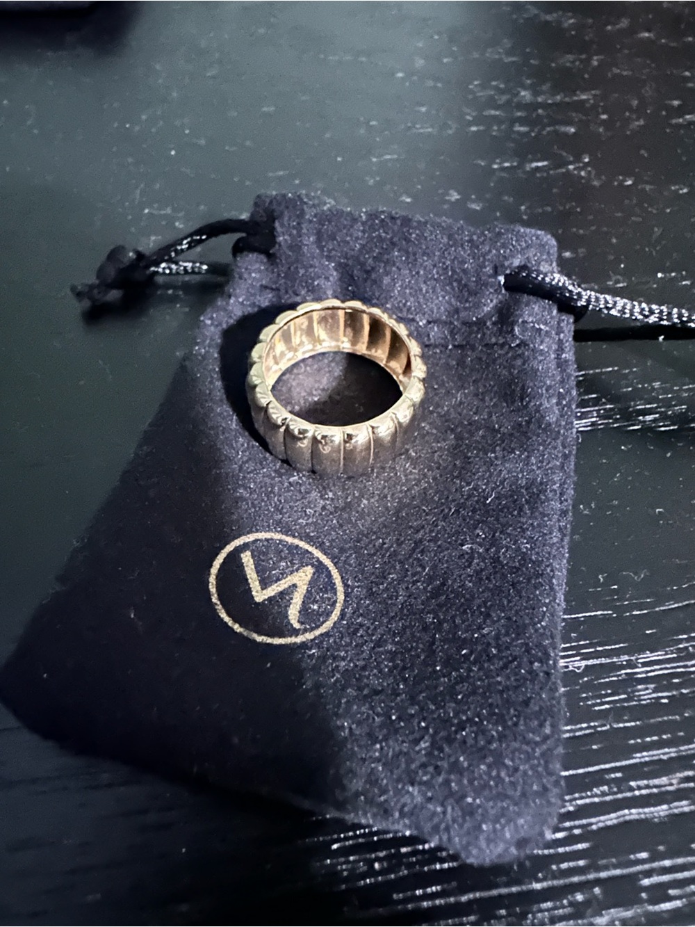 Mejuri Charlotte Bold Ring, gold vermeil, size 7